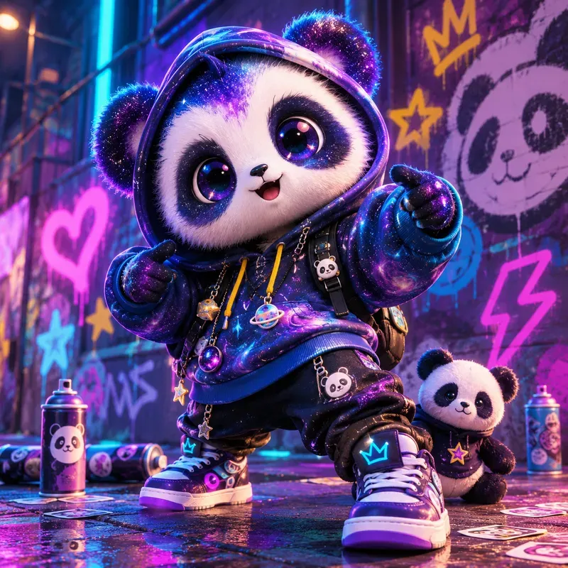 3D Cute Urban Graffiti Characters