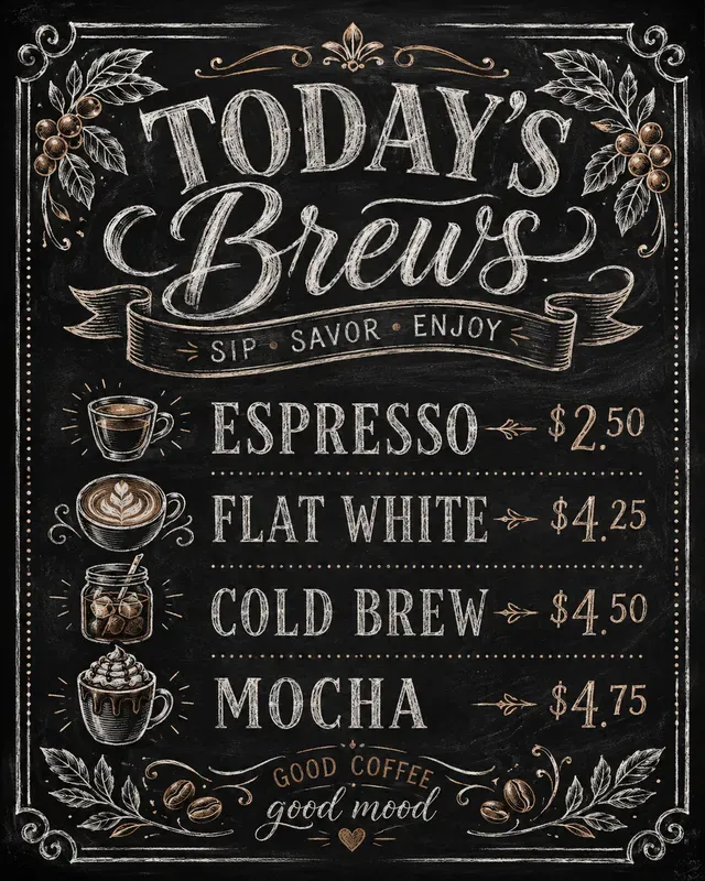 Chalkart Menu Illustrations