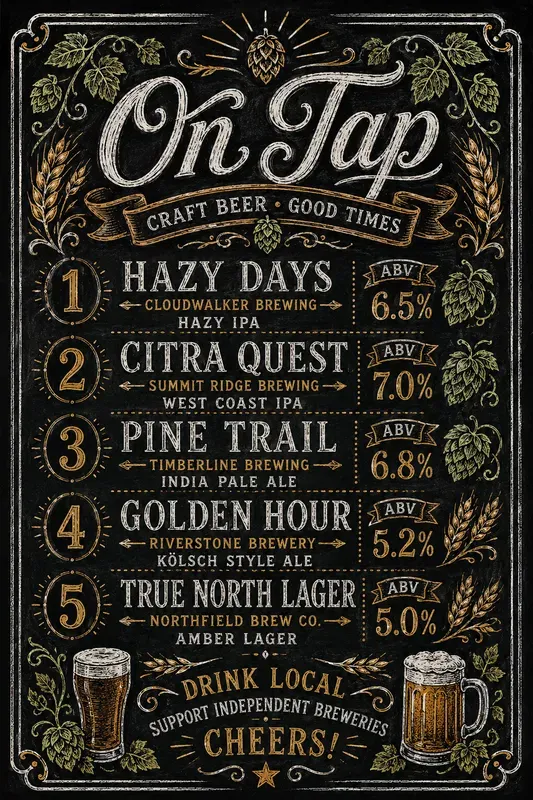 Chalkart Menu Illustrations