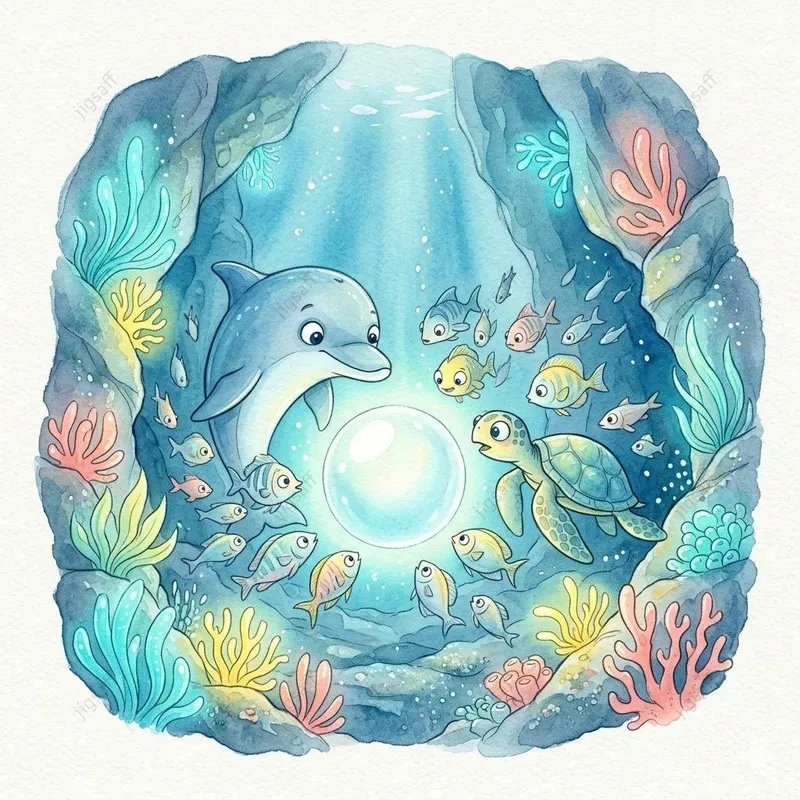 Dolphin Watercolor Illustrations