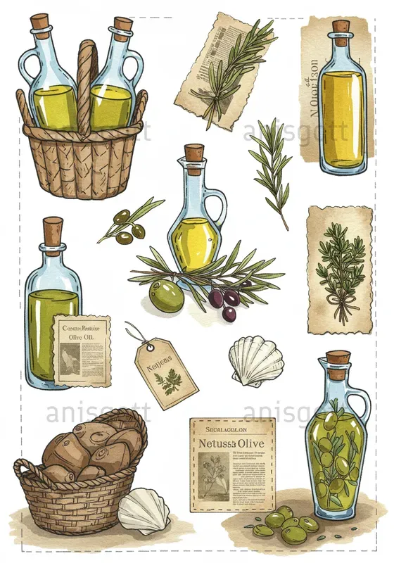 Coastal Cottagecore Clipart Ephemera Sets