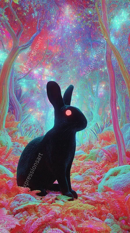 Liquid Neon Dreamcore Surrealism Art