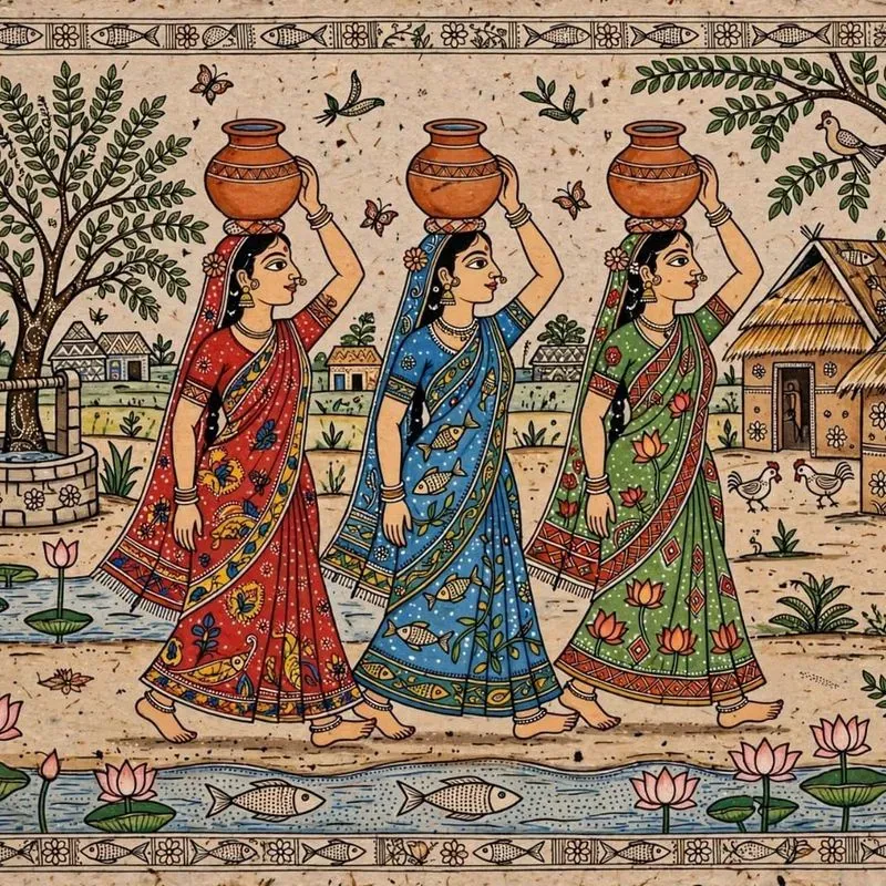Madhubani 5in1 Bundle Folk Art Packs