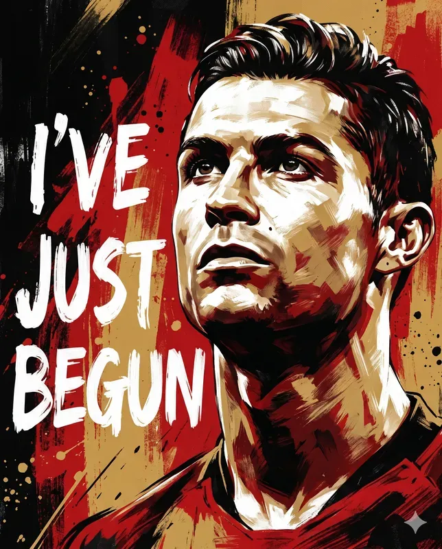 Motivational Football Player Art Posters