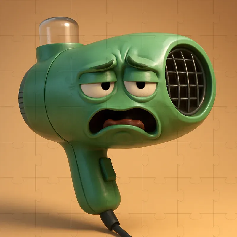Retro Cartoon 3D Objects With Emotions
