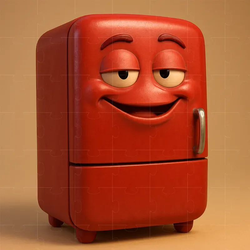 Retro Cartoon 3D Objects With Emotions