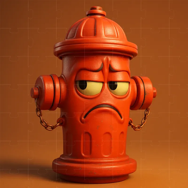 Retro Cartoon 3D Objects With Emotions