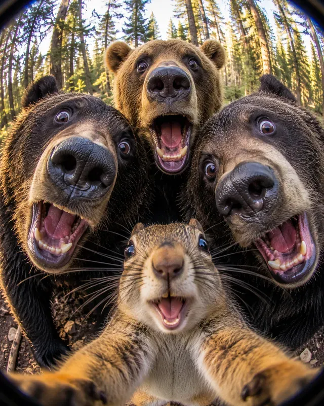 Wild Selfie Fisheyes