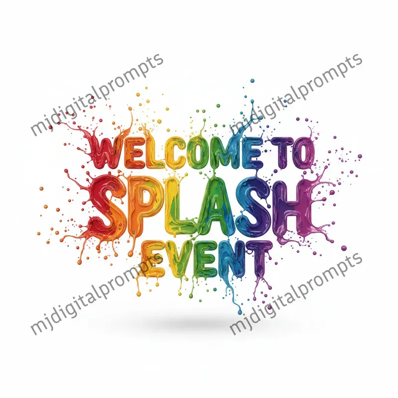 Dynamic 3D Splash Art Objects Texts
