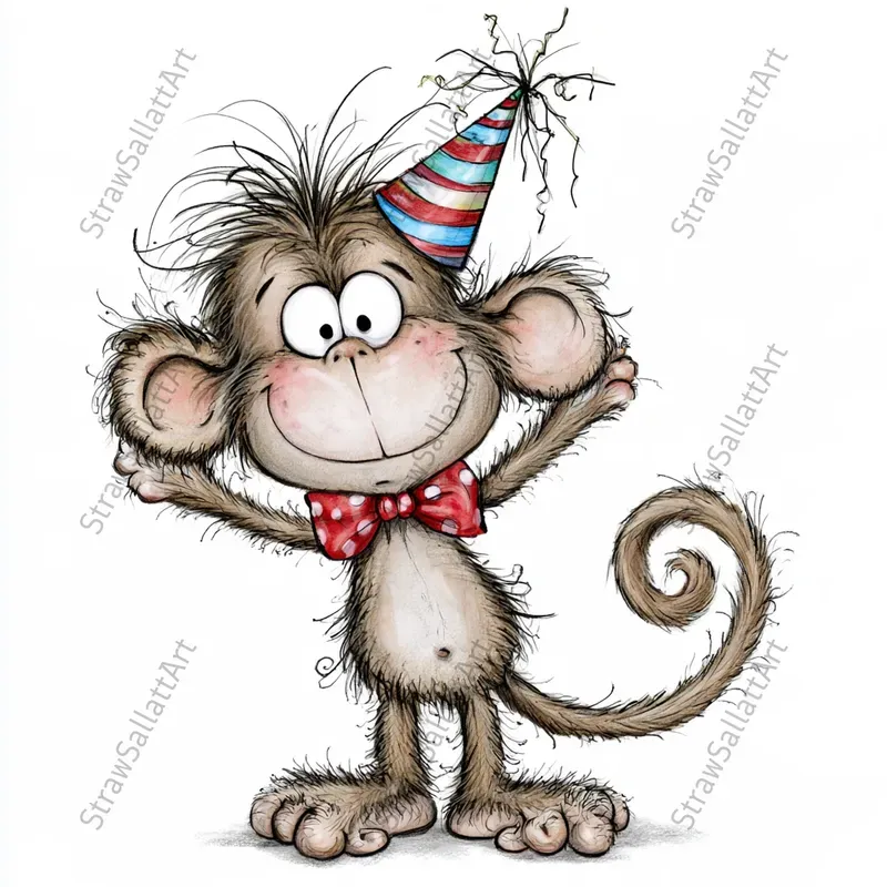 Quirky Happy Birthday Clipart Characters