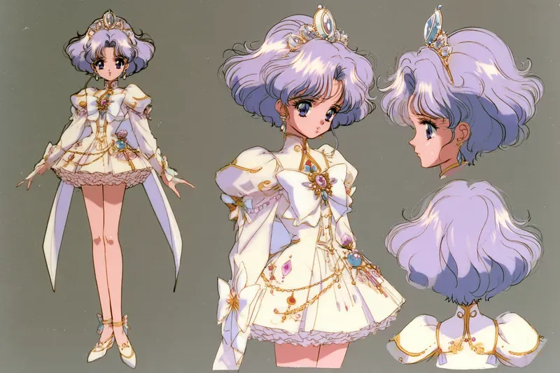 Retro 1990s Magical Girl Character Sheets