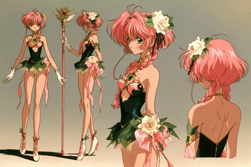 Retro 1990s Magical Girl Character Sheets