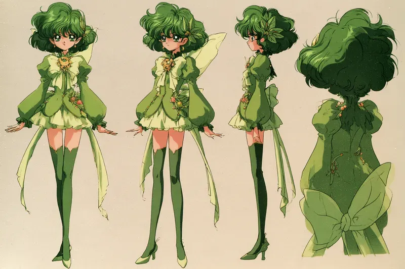 Retro 1990s Magical Girl Character Sheets