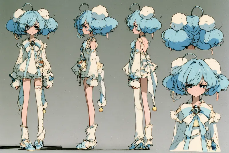 Retro 1990s Magical Girl Character Sheets