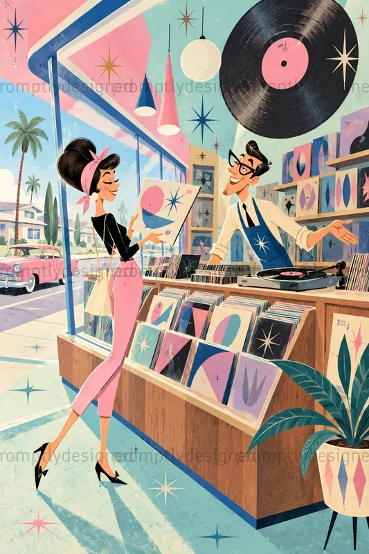 Quirky Mid Century Illustrations