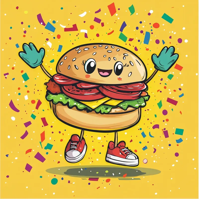 Rubber Hose Cartoon Food Characters