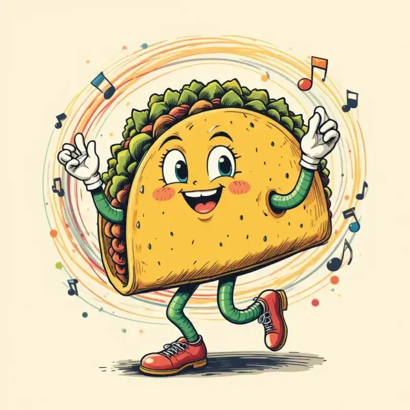 Rubber Hose Cartoon Food Characters