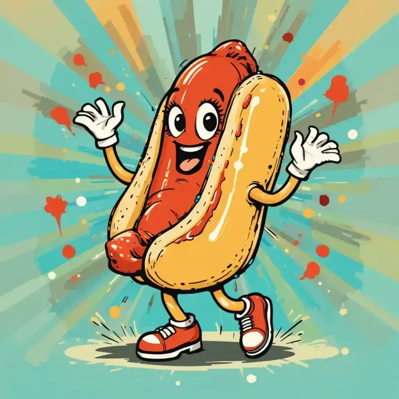 Rubber Hose Cartoon Food Characters