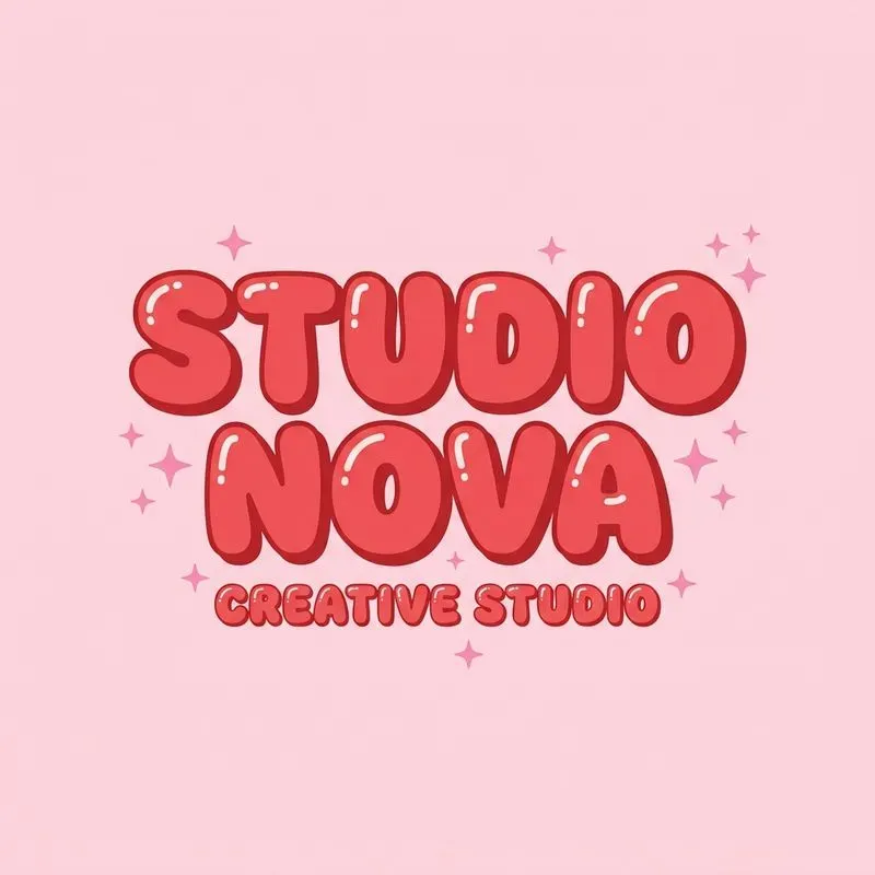 Puffy Bubble Sparkle Logo Packs