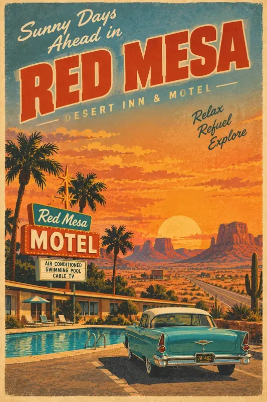 Retro Americana Road Trip Posters