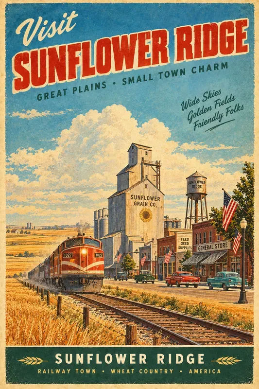 Retro Americana Road Trip Posters
