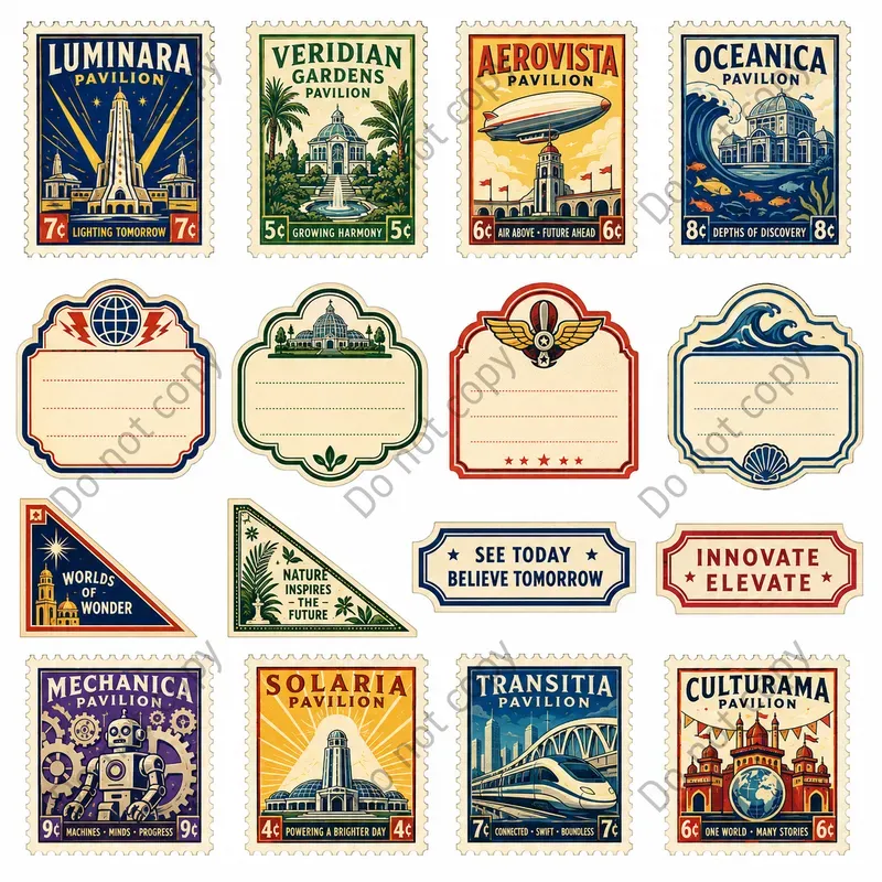 Poster Stamp Cutout Sheets