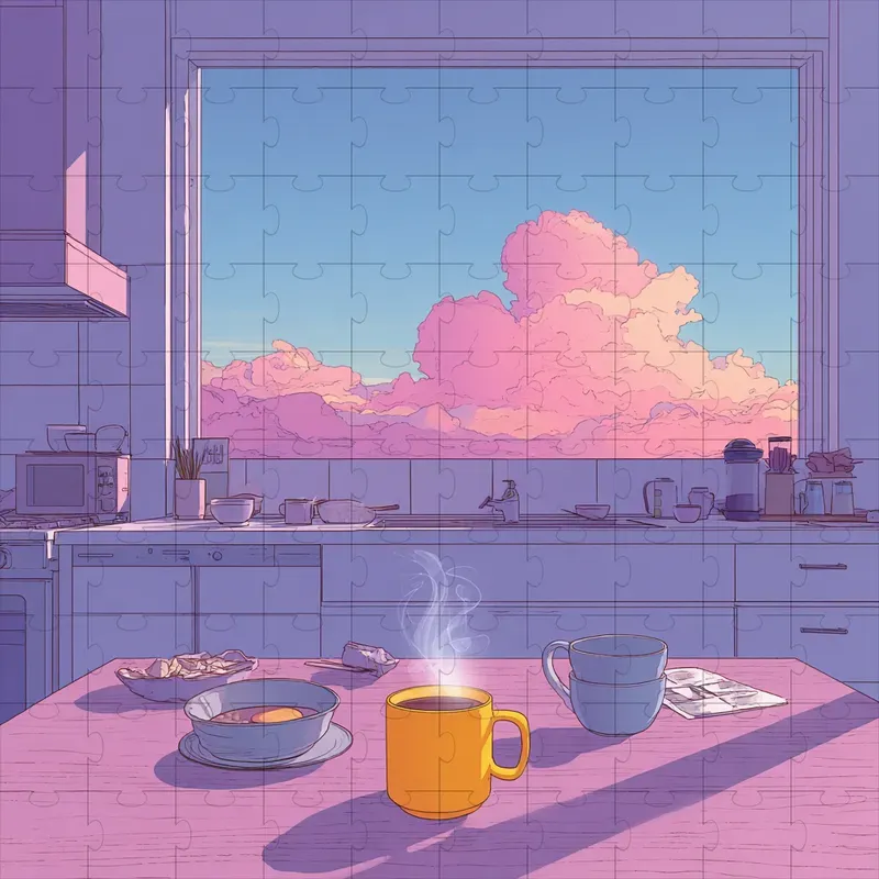 Anime Lofi Pastel Line Illustrations