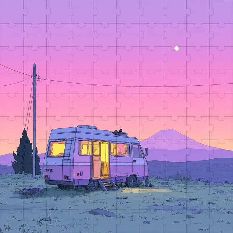 Anime Lofi Pastel Line Illustrations