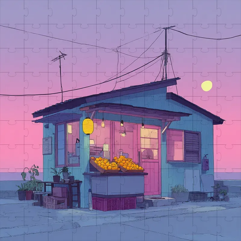 Anime Lofi Pastel Line Illustrations