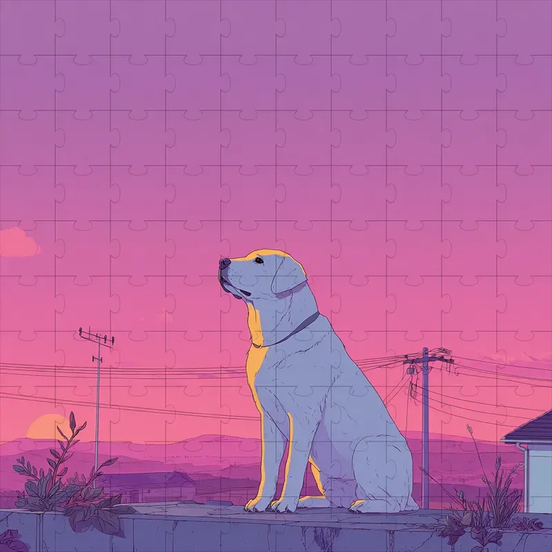 Anime Lofi Pastel Line Illustrations