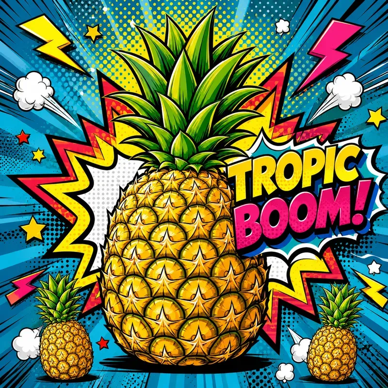 Popart Fruit Comic Posters