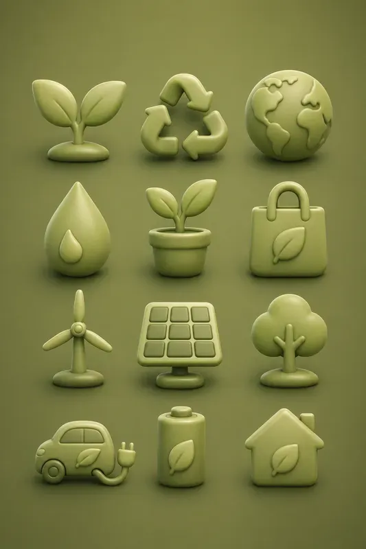 Modern 3D Icon Collection Sets