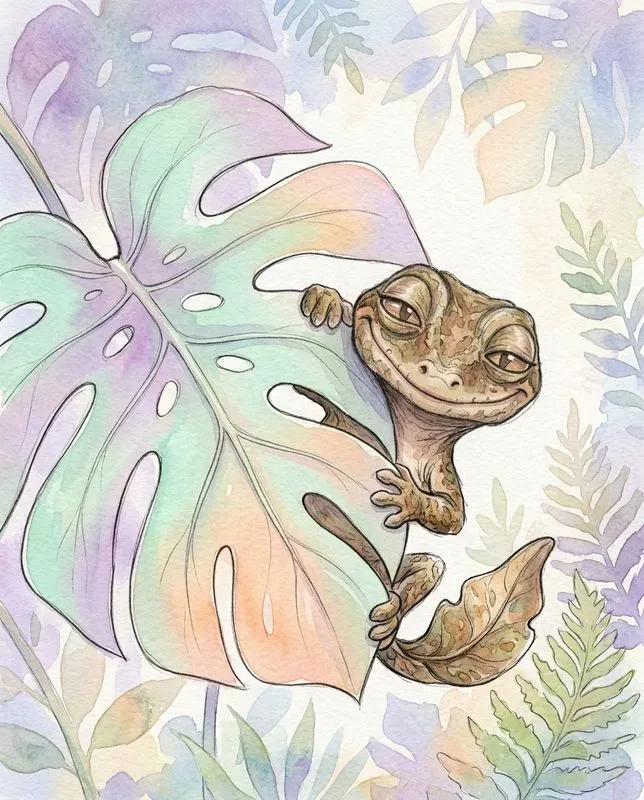Whimsical Pastel Watercolor Kids Eq Art