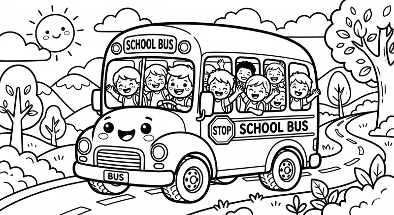 Cute Chibi Vehicles Coloring Pages
