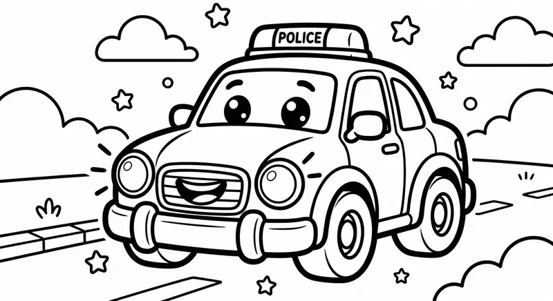 Cute Chibi Vehicles Coloring Pages
