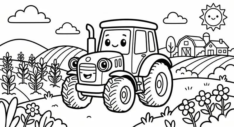 Cute Chibi Vehicles Coloring Pages