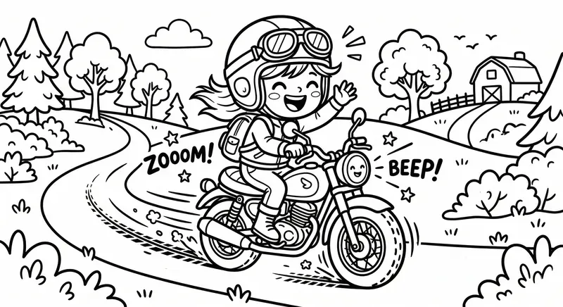 Cute Chibi Vehicles Coloring Pages