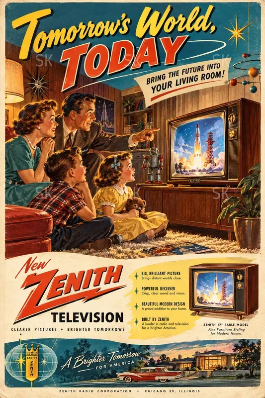 1950s Vintage Advertisement Posters