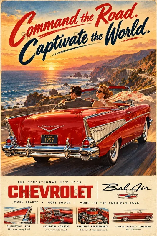 1950s Vintage Advertisement Posters