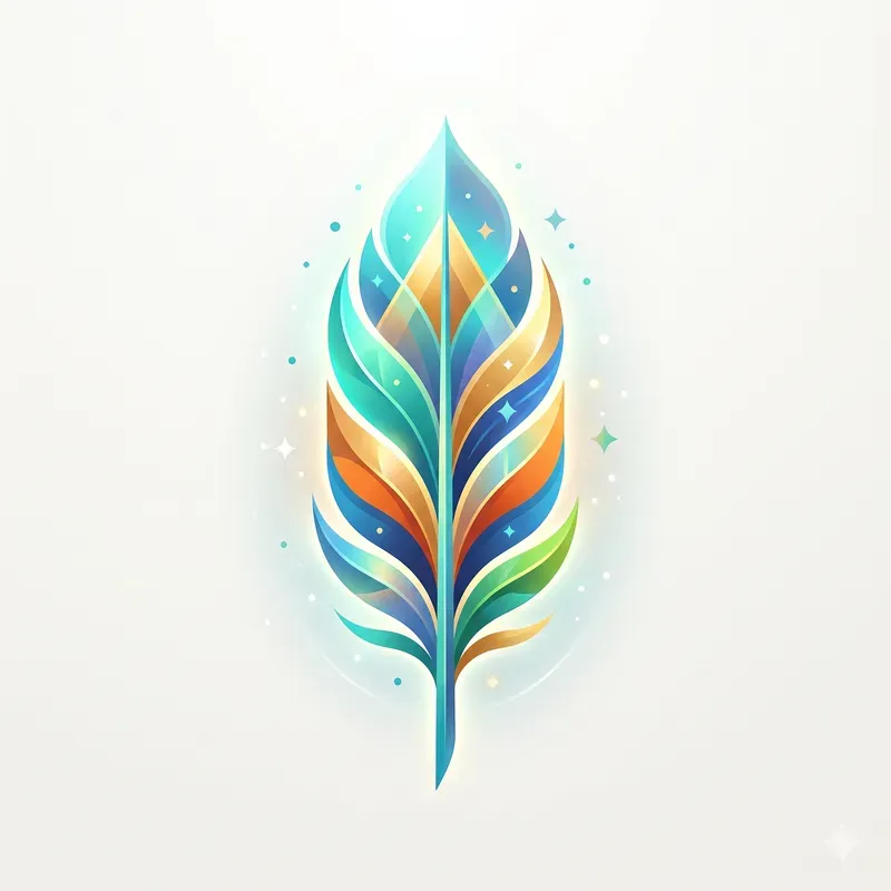 Modern Glowing Feather Emblems