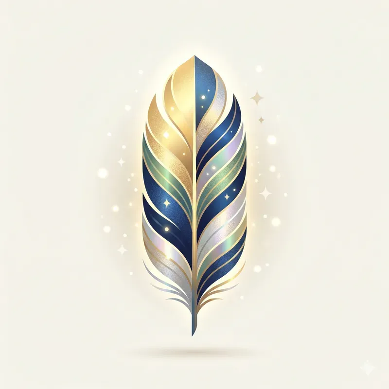 Modern Glowing Feather Emblems