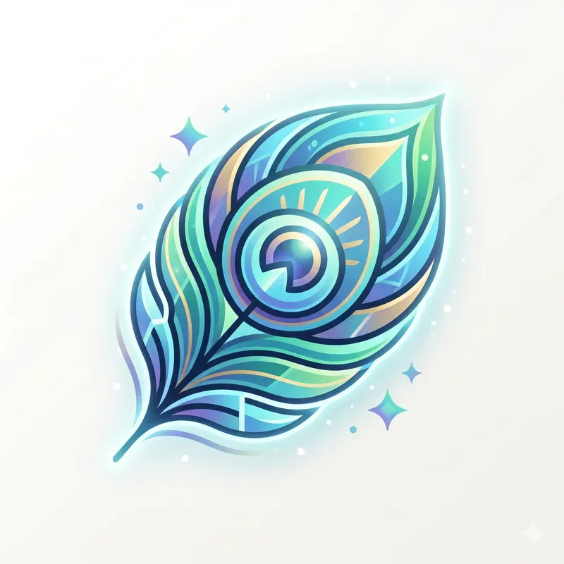 Modern Glowing Feather Emblems