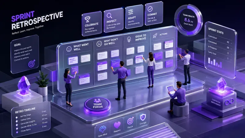 Modern Isometric Agile Scrum Illustrations