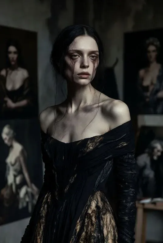 Emotional Dark Feminine Art