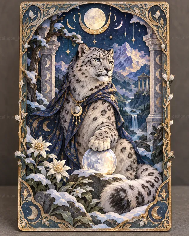 Layered Animal Tarot Illustrations