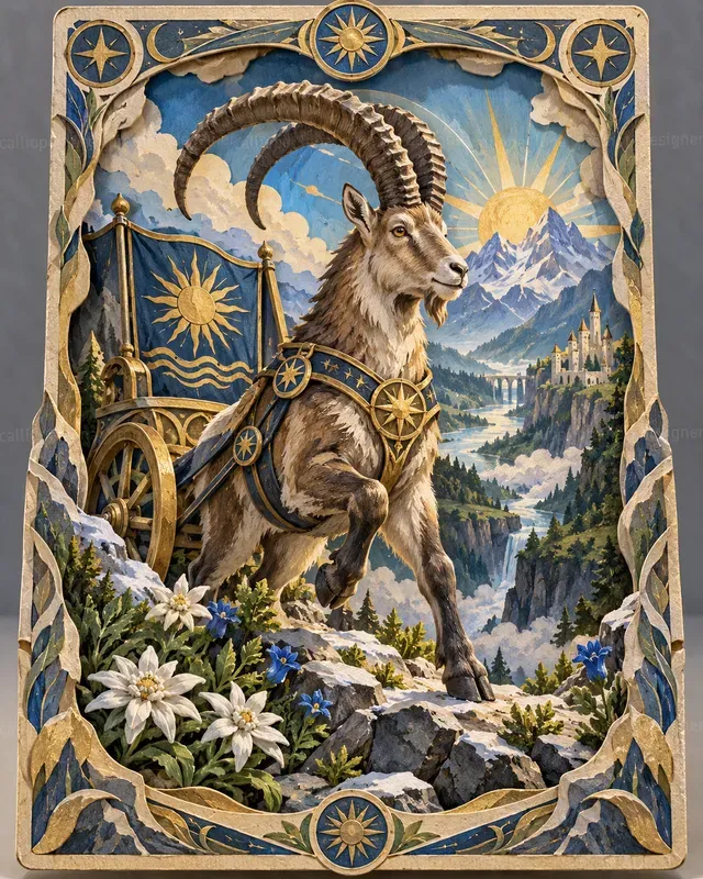 Layered Animal Tarot Illustrations