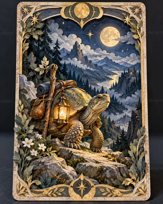 Layered Animal Tarot Illustrations