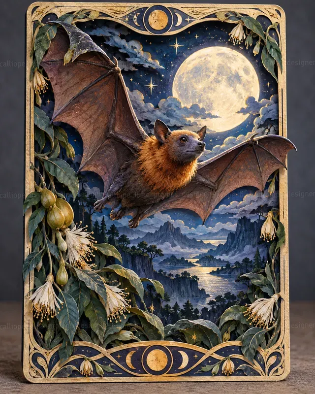 Layered Animal Tarot Illustrations