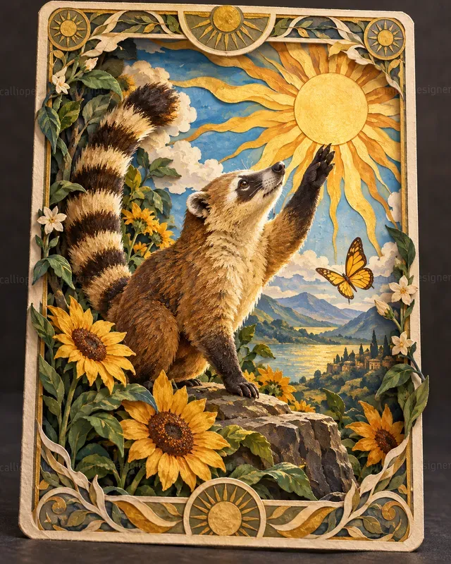 Layered Animal Tarot Illustrations
