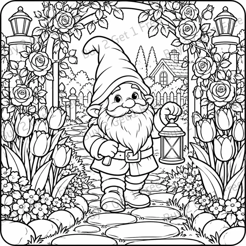 Fairy Garden Enchanted Coloring Pages